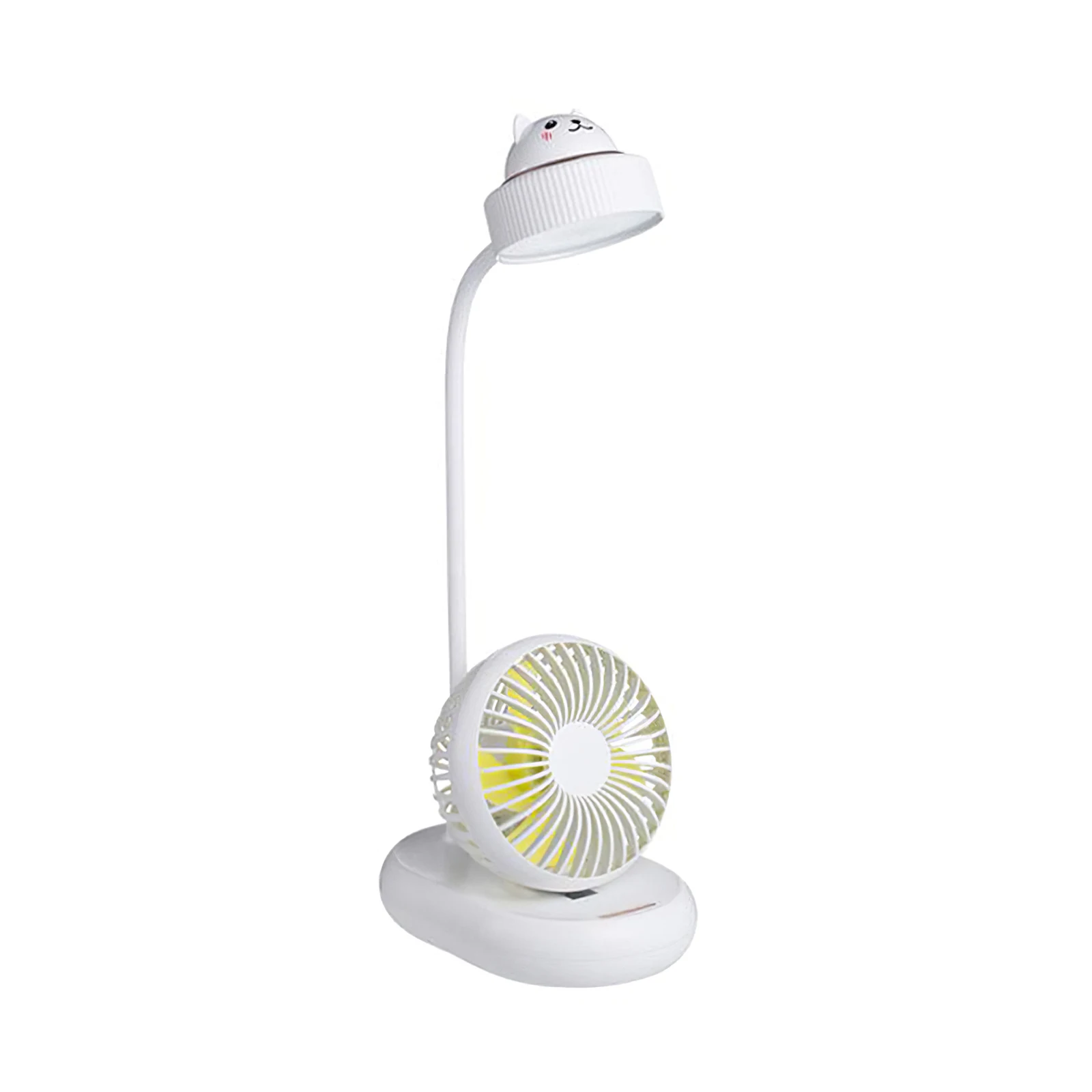 Desk Lamp Fan Combination Has 3 Different Wind Speed and Brightness A Small Flexible Goose Neck Type LED Table Lamp& | Компьютеры и