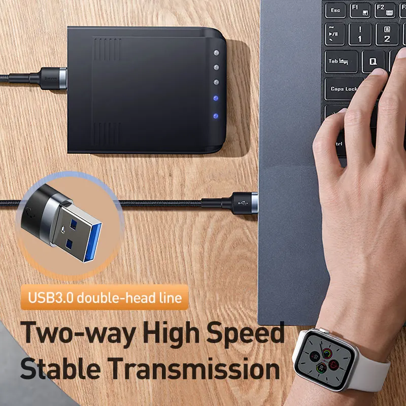 Кабель-удлинитель Baseus USB к Папа-папа с на Micro B 3 0 5 Гбит/с 2 А кабель для быстрой
