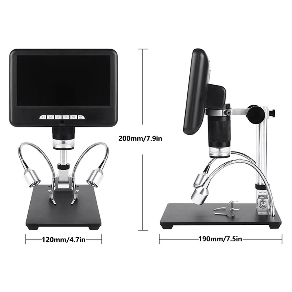 

Digital Microscope 7 Inches Lcd Screen Continuous Magnifier With Long Object Distance Lens For Circuit Board Soldering