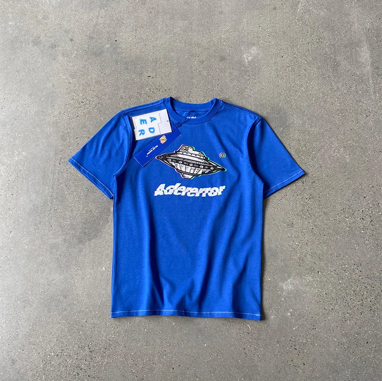

Ader Error UFO T-shirt Adererror T Shirt Alien Coming Electric Wave Poster Couple T Shirts
