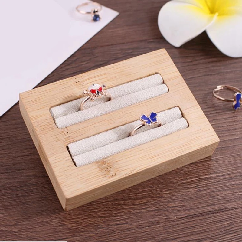 

Velvet ring display stand mini jewelry display stand bamboo jewelry ring stand display stand