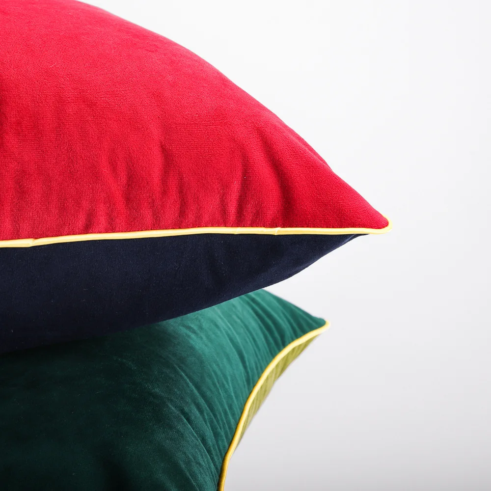 

Home Patchwork Morandi Velvet Pillow Cover Cushion for Sofa Livingroom Chair Badroom Comfortable 45x45cm Pillow Case Decor