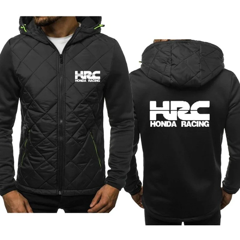 

2021 NEW Spring Autumn Mens HRC Racing Logo Hoodie High Quality Zipper Long Sleeve Cotton Harajuku Casual Jacket