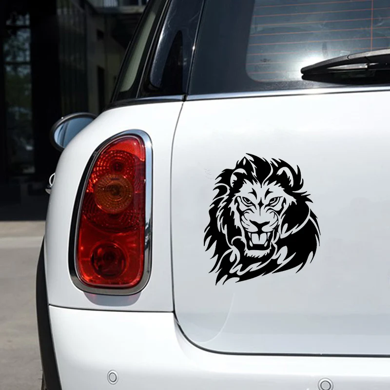 

Car Sticker Vinyl 15.7*17.8CM Mighty Lion Wild Animal Funny Decal Reflective Laser Motorcycle Car Styling JDM 3D Stickers