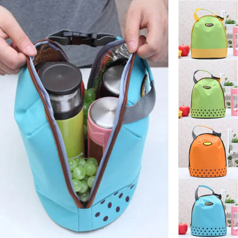 

Portable Cooler Tote Insulated Canvas Lunch Bag Thermal Food Picnic Bento Lunch cooler bag