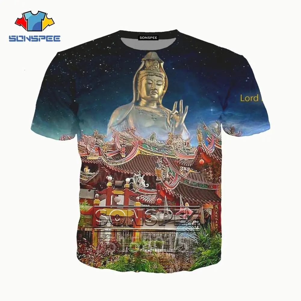 SONSPEE Majestic temple style мужская и женская одежда с 3D принтом футболка в стиле хип хоп