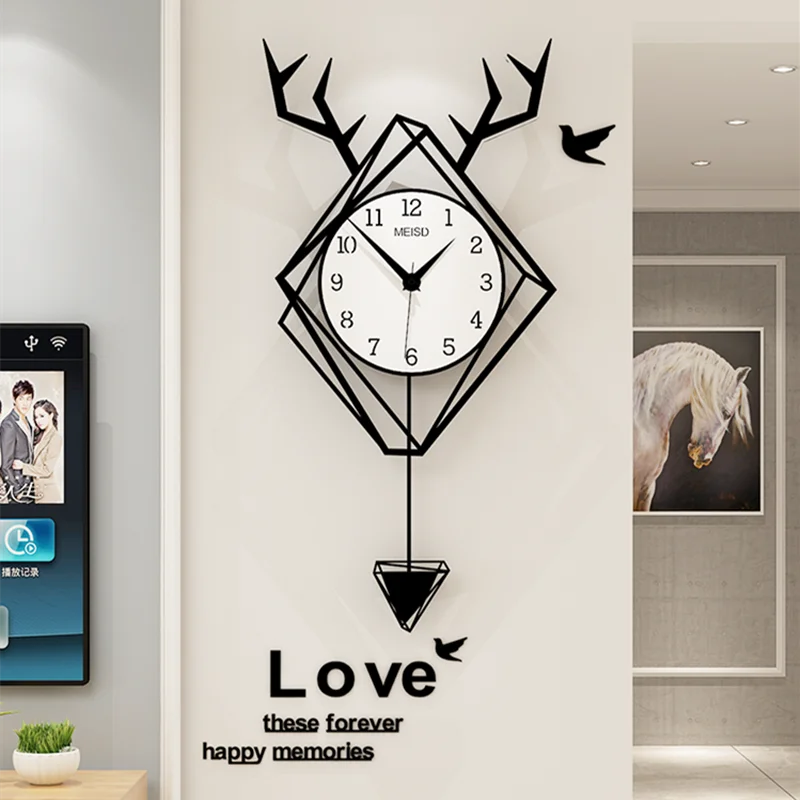 

Настенные часы в скандинавском стиле, современные дизайнерские настенные часы для гостиной, домашний декор, модные креативные светильники,...