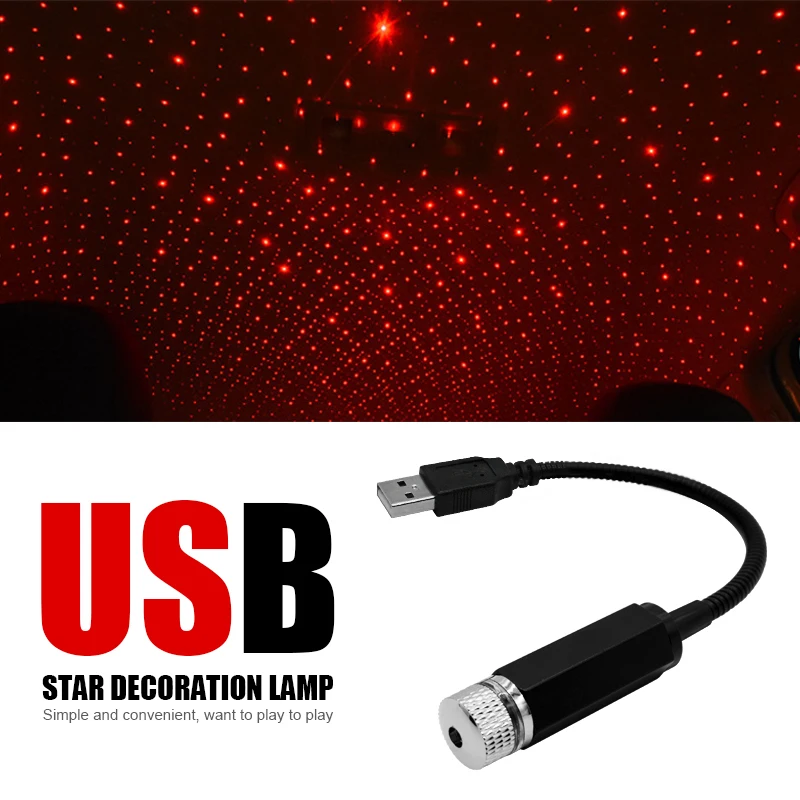 Автомобильная крыша Galaxy Star проектор свет USB декоративная лампа Внутреннее