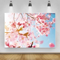 laeacco spring pink cherry blossom photography backdrops flowers newborn baby portrait backgrounds photocall photo photo studio