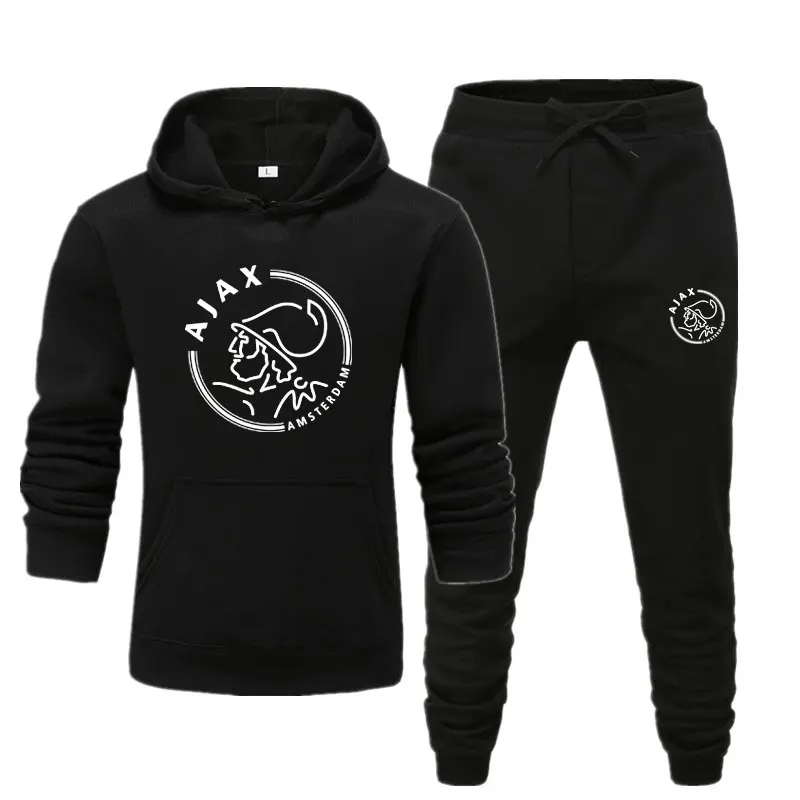 

Sweatpants and Hoodie Set Sportswear Men's Hooded Sweatshirt + Pants Pullover Hooded Sportswear Set Casual Men's Wear 2 Piece Se