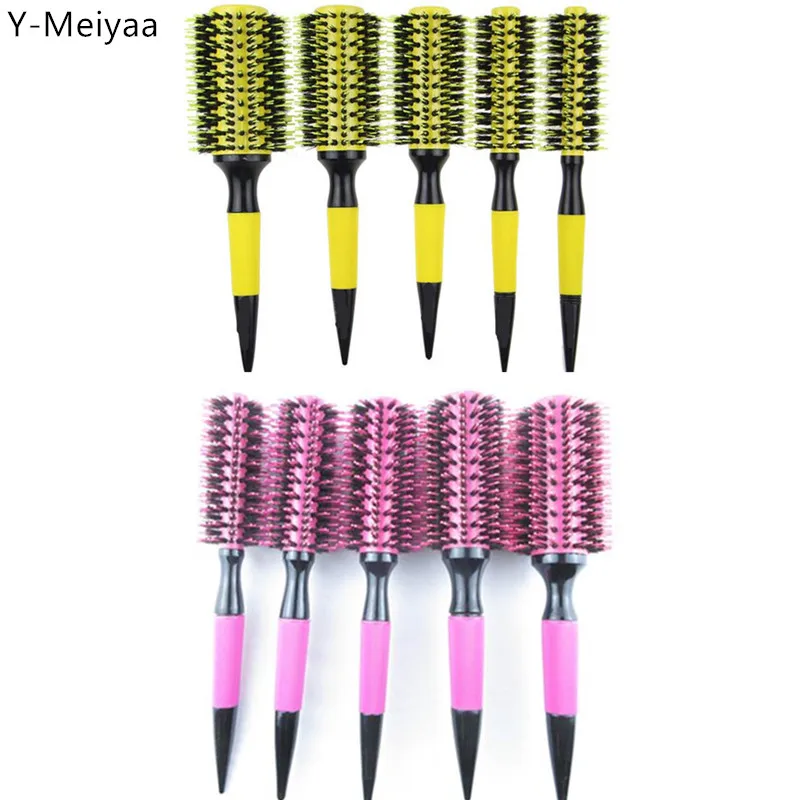 1/6 шт. деревянная круглая расческа для волос с щетиной кабана | Красота и здоровье