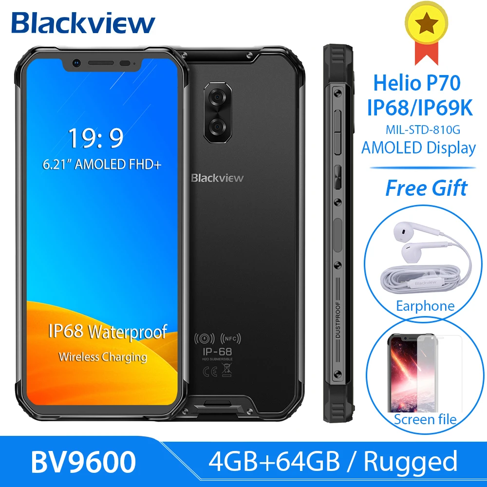 Новый Blackview 2019 BV9600 водонепроницаемый прочный мобильный телефон Helio P70 Android 9 0 6 21