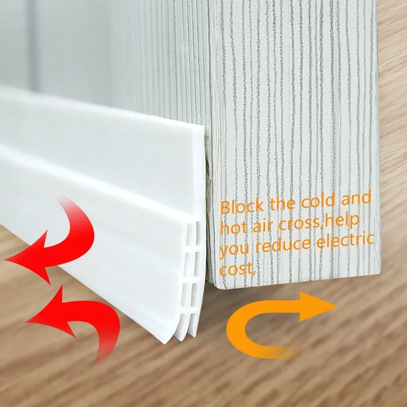 3rd Gen Door Sweep Soundproof Bottom Seal Draft Stopper Strip Wind Blocker Bathroom Water Dam Dropshipping 2021 | Обустройство дома