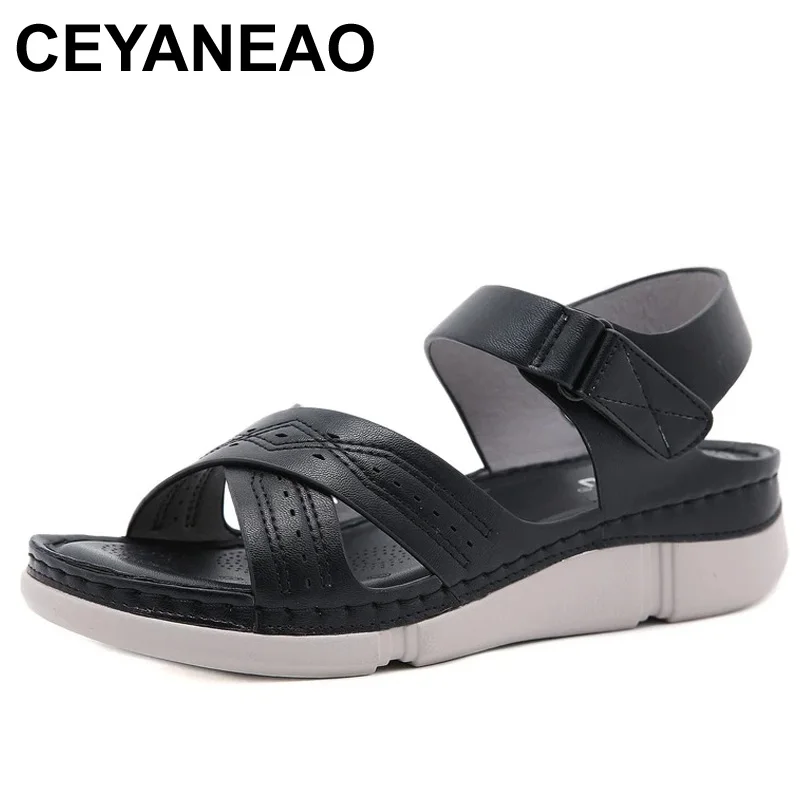 

Сандалии CEYANEAO женские спортивные, босоножки на платформе, открытый носок, удобная модная Уличная обувь для пляжа, прогулок, лето