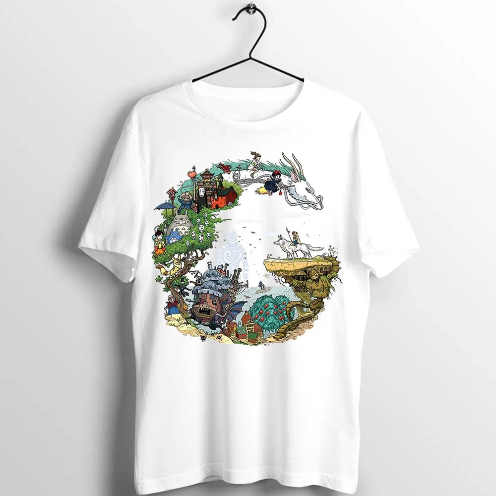 Мужская футболка Studio Ghibli принцессы с рисунком из мультфильма Золушка Тоторо |