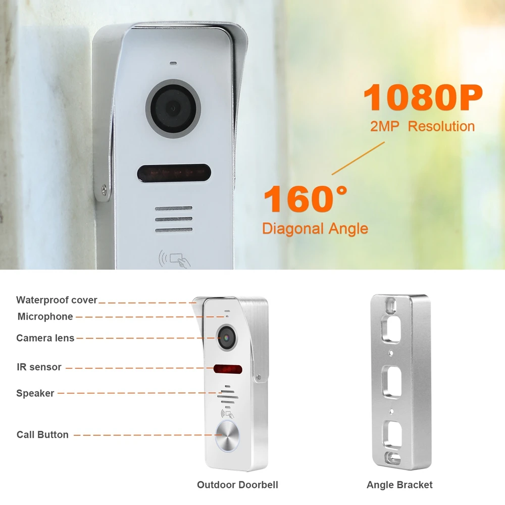 Беспроводной видеодомофон Wi Fi смартфон домофон для дома 10 дюймов сенсорный экран