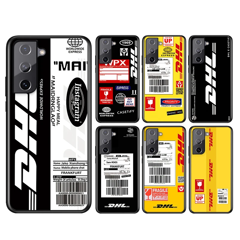 

Dhl Express For Samsung Galaxy S21 S20FE S10 S10e S9 S8 S7 S6 Ultra Plus Lite Edge 5G Black Soft Phone Case