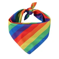 1pc pet dog bandana collar neckerchief rainbow triangle neck scarf saliva towel handkerchief pet fashion accessories supplies