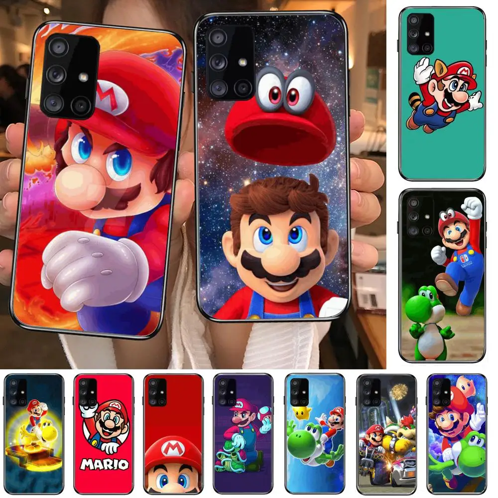 

Fun Plumber Super Marios Phone Case Hull For Samsung Galaxy A 90 50 51 20 71 70 40 30 10 80 E 5G S Black Shell Art Cell Cover