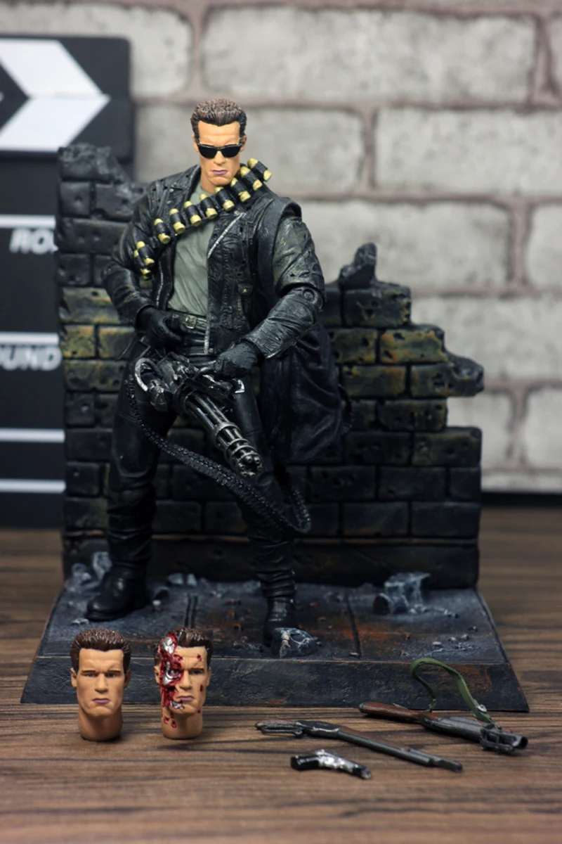 В наличии T800 7 &quotШварценеггер вариант рисунок куклы ПВХ Фигурки Модель игрушки