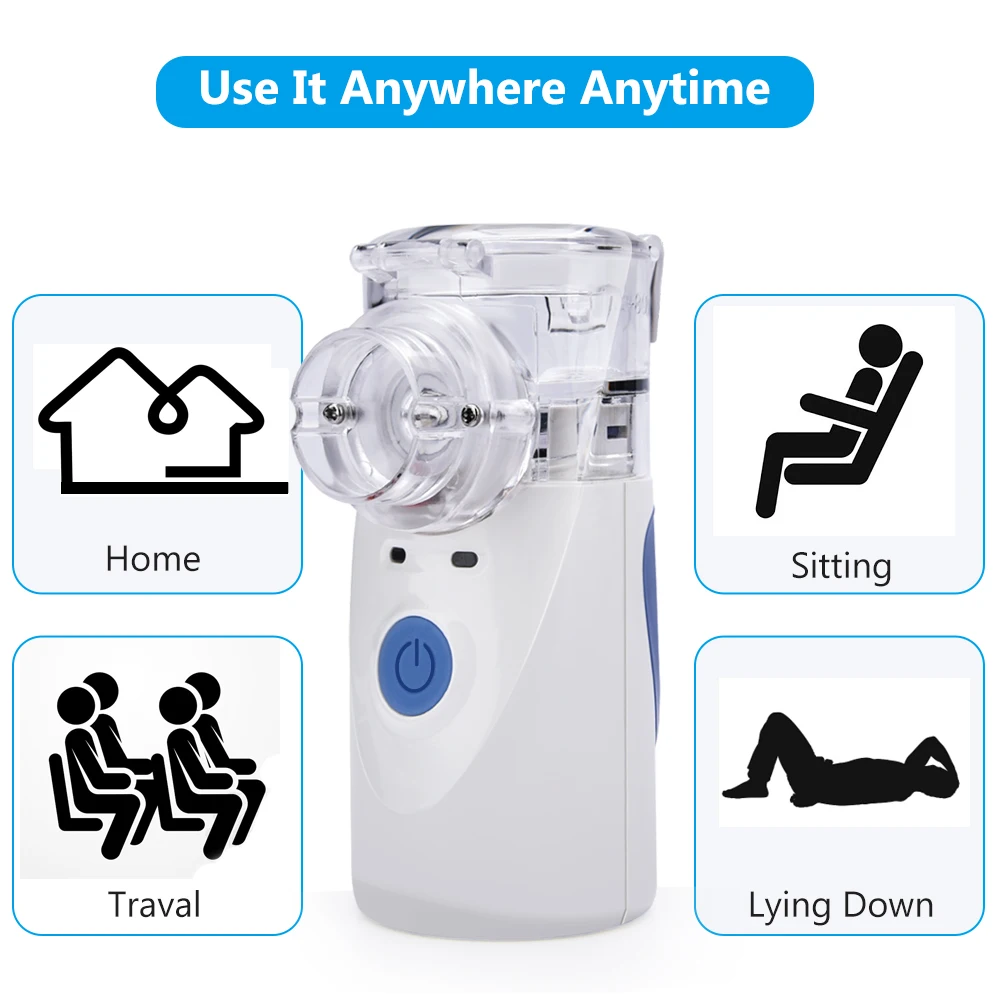mini portátil nebulizador cuidados de saúde inalador nebulizador para adultos bebê crianças silencioso handheld nebulizador equipamentos médicos saúde