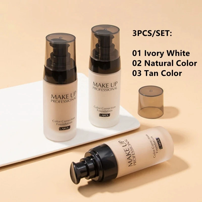 

LAIKOU BB Cream Makeup Base Face Liquid Foundation Concealer Moisturizer Oil-control Whitening Waterproof Liquid Foundation