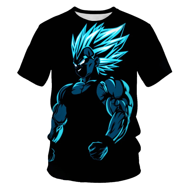 

Anime Cartoon Boy Girl Fashion T-shirt 3D Hip Hop Goku Printed Casual Short Sleeve Men's and Women's Street Loose Tops