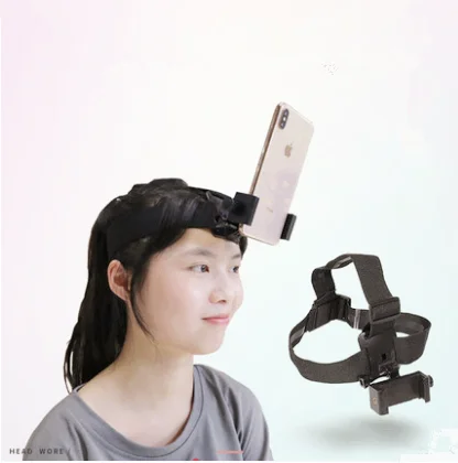 

for iPhone Huawei Samsung Phone Clip/Bracket for Gopro SJCAM Action Camera Head Strap Mount Outdoor video shooting Accessories