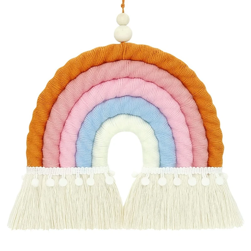 

Hand-Woven Colorful Tapestry Lace Rainbow Wall Hanging Room Decoration Home Wall Hanging Ornament Decoration