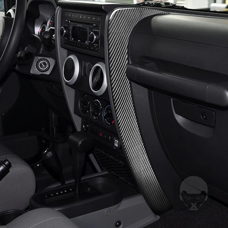 

Для приборной панели 07-10 Jeep Wrangler из углеродного волокна/3 шт.