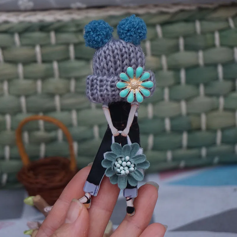 Брошь шляпа Новый Diy креативные милые женские Необычные значки булавки для