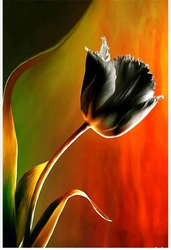 Полноразмерная Алмазная мозаика с цветком тюльпана алмазная живопись искусство