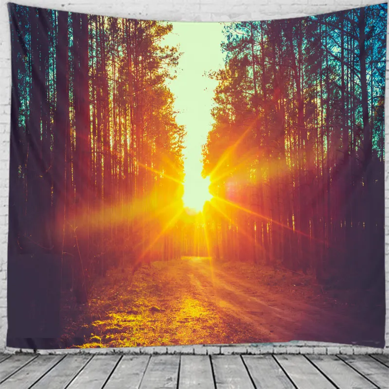 

Natural Landscape The Primeval Forest Woods Towering Teees Tapestry Wall Hanging Bed Spread Beach Towel Table Cloth Yoga Mat
