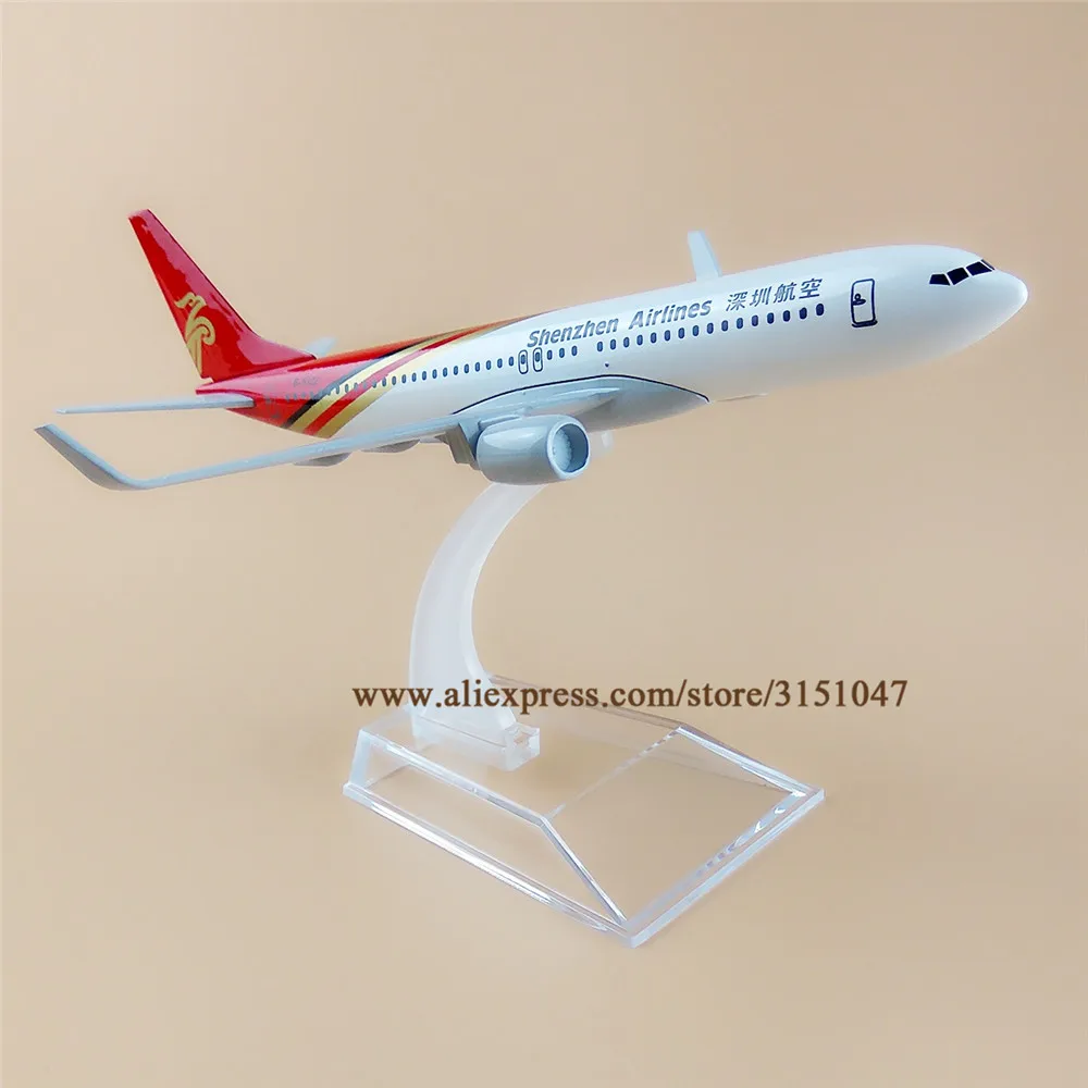 

Alloy Metal Air China Shenzhen Airlines B737 Airplane Model Boeing 737 Airways Plane Model Stand Aircraft Kids Gifts 16cm