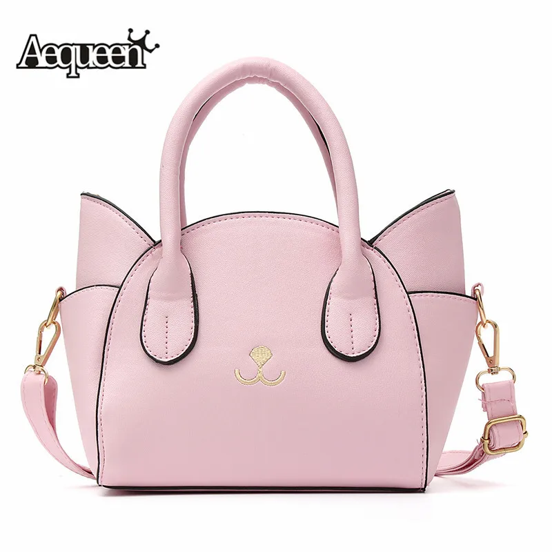 Женская сумка из искусственной кожи большая на плечо с крыльями и кошкой 2019|Сумки