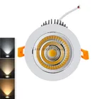 Круговые встраиваемые светодиодные потолочные светильники с регулируемой яркостью, 7 Вт, 9 Вт, 12 Вт, 15 Вт, монолитный блок светодиодов, 85-265 В переменного тока светодиодный светодиодные потолочные светильники для внутреннего освещения