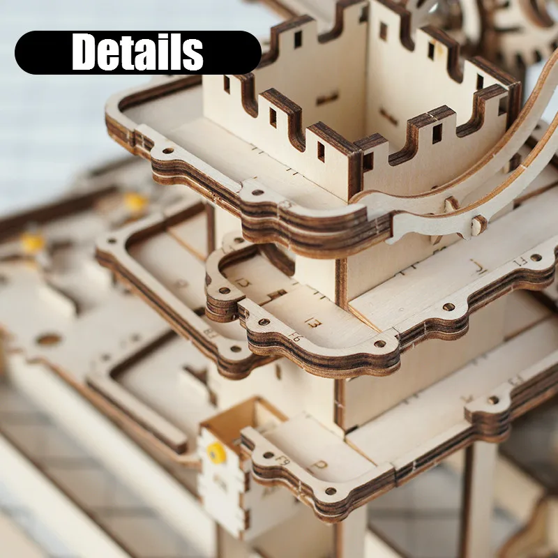 4 вида Мраморная игра сделай сам водный круг деревянная модель строительные