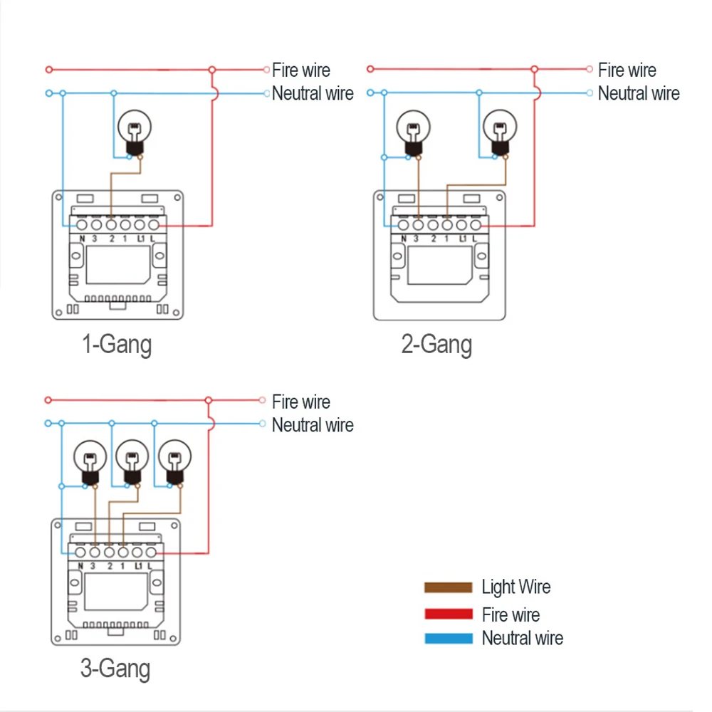 

EU Standard Tuya/Smart Life/ewelink 1/2/3 Gang WiFi Wall Light Touch Switch for Google Home Amazon Alexa Voice Control
