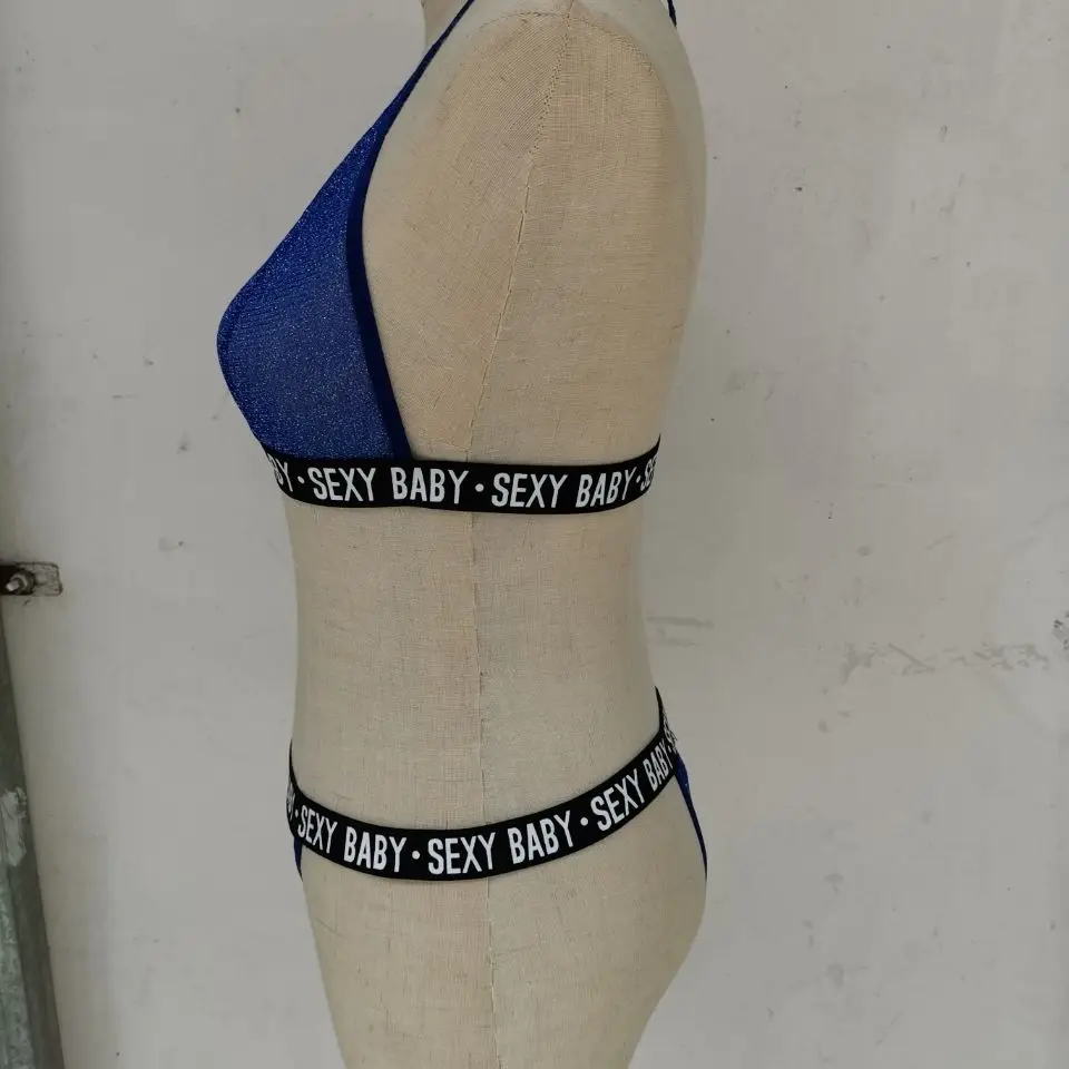 

2PC Women Sexy Glitter Lingerie Babydoll Erotic Transparent Underwear Sleepwear Nightwear