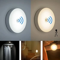 6 leds pir motion sensor night light auto onoff for bedroom stairs cabinet wardrobe wireless usb rechargeable wall lamp