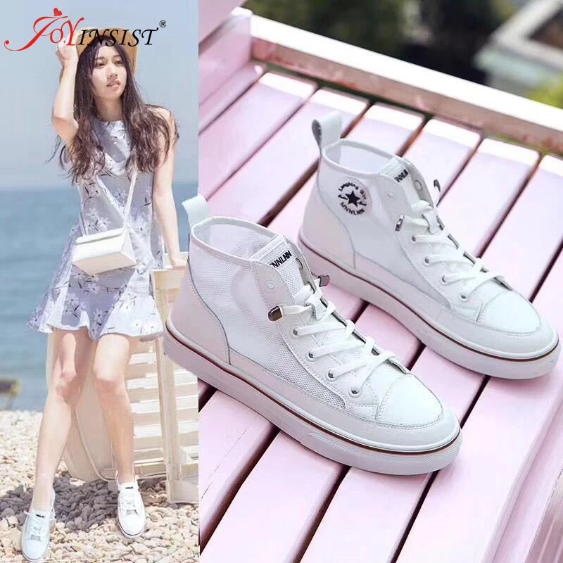 Женская обувь сезон весна-лето женская белая Повседневная дышащая на плоской