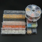 Один набор коробок 3 4 5 6 7 8 10 мм бронзовые золотые Серебристые Открытые Кольца для прыжков разделенные кольца Соединительная петля для самостоятельного изготовления ювелирных изделий