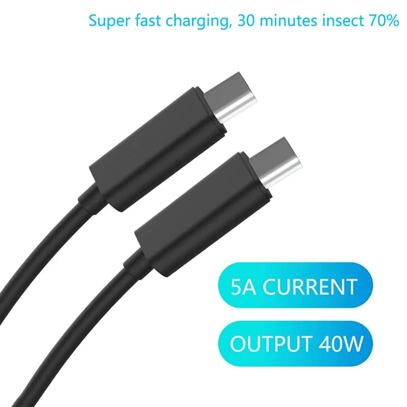 

2 in 1 Type-C USB Fast Charging Cable Cord for PS5 Controller Switch Mobile Phone Overvoltage Protection