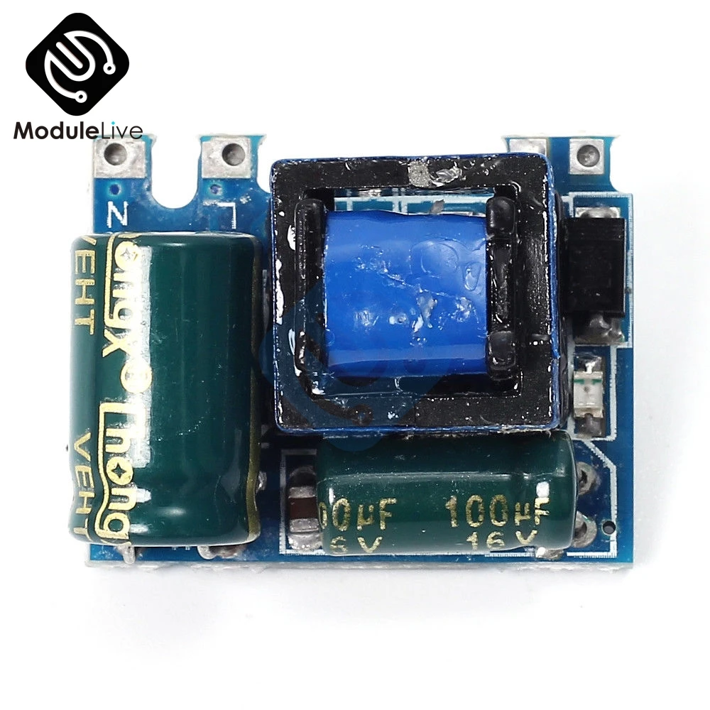 AC DC 5V 600mA блок питания 3W изолированный Переключатель 220V до понижающий модуль