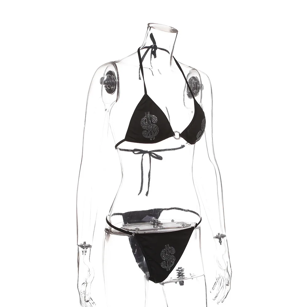 

Swimsuit Women Bikini Swimwear Bathers Set Tong Whimsy Drills Very Sexy Beach Bathing Suit Female Print Polyester Rashguard Swim