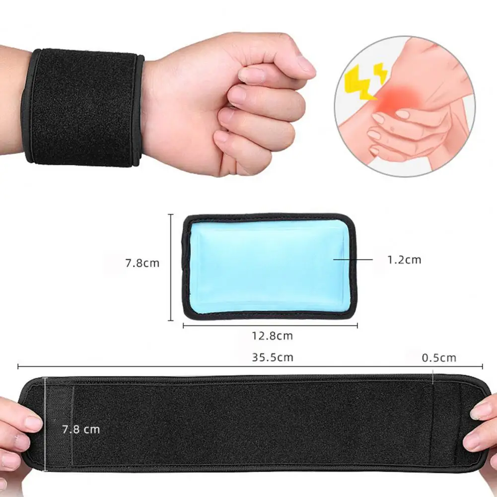

Cold Therapy Wrap Breathable Multifunction Gel Ice Skin-friendly Gel Ice Pack Compress for Sport Fitness gym Wrist Support