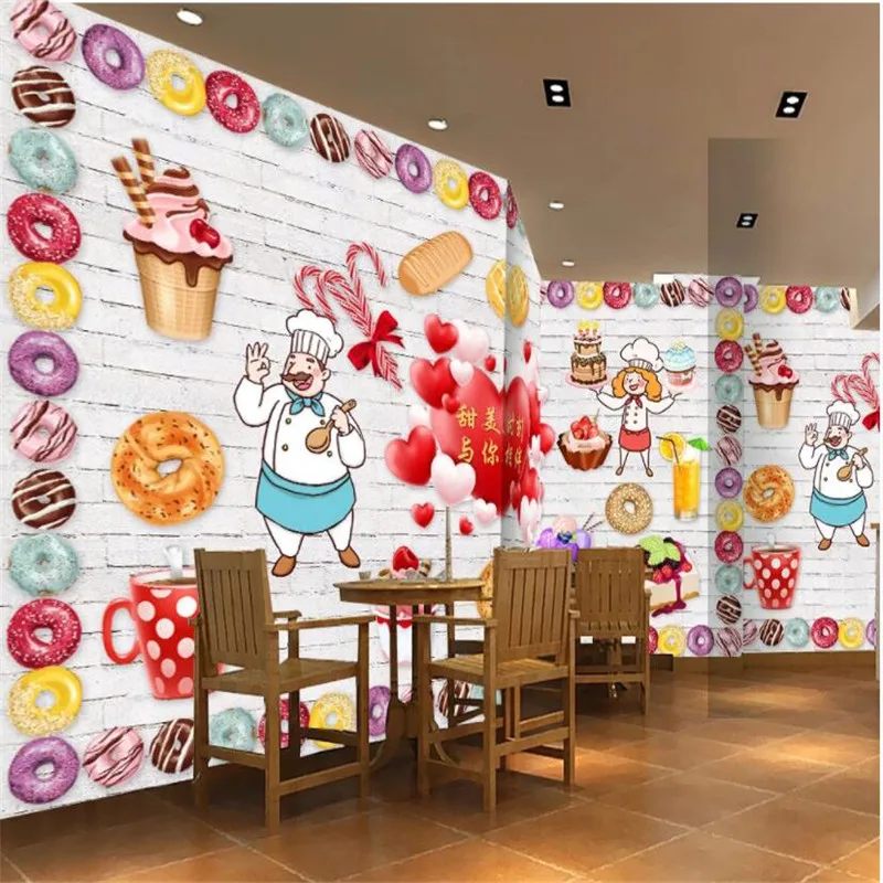 На заказ теплая Милая выпечка десерт магазин промышленное украшение фон