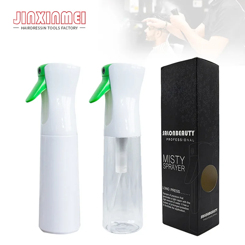 Garrafa de Alta Hairdressing Spray Pressão Contínua Fina Névoa Recarregável Salão Barbeiro Ferramentas Stly Pulverizador Água 200ml – 300ml