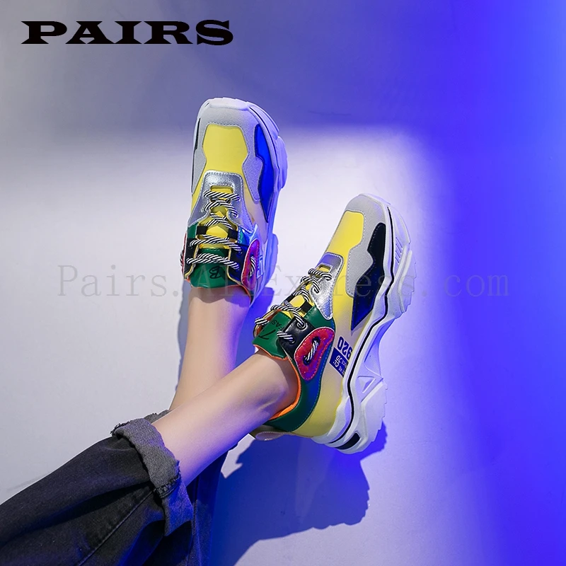 Роскошные Дизайнерские лоскутные модные кроссовки женские с перекрестной