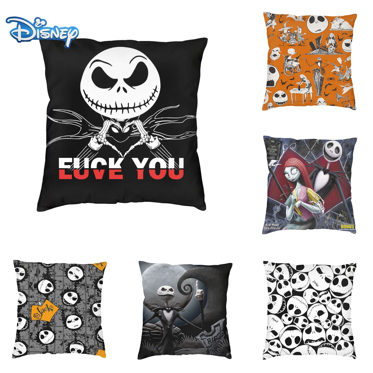 

Disney Cartoon Cushion Cover The Nightmare Before Christmas PillowCase Decorative/Nap Room Sofa Decorative pillows Gift